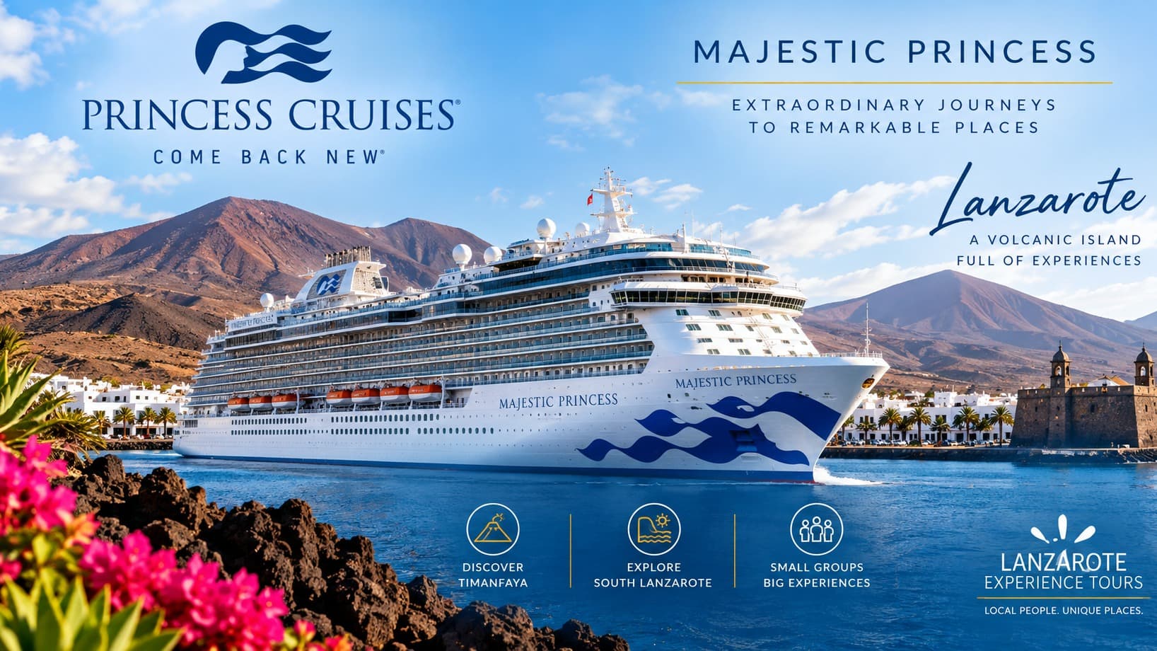 Majestic Princess en Lanzarote 2027 – excursiones para cruceristas