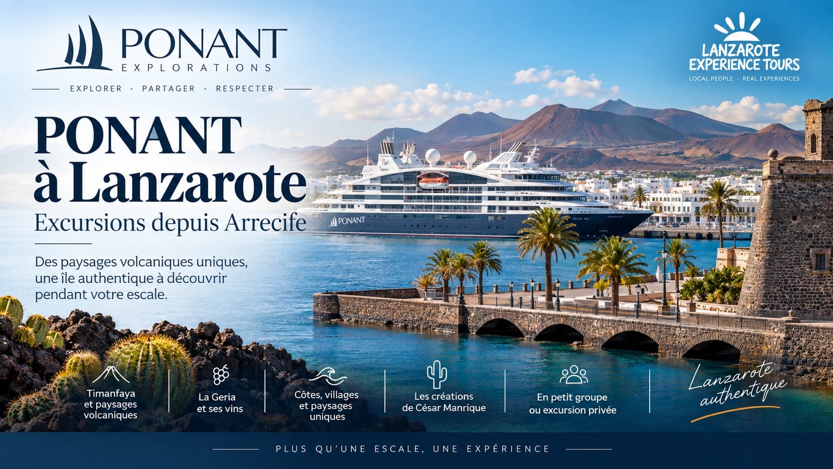 PONANT auf Lanzarote – Landausflüge für Kreuzfahrtgäste ab Arrecife